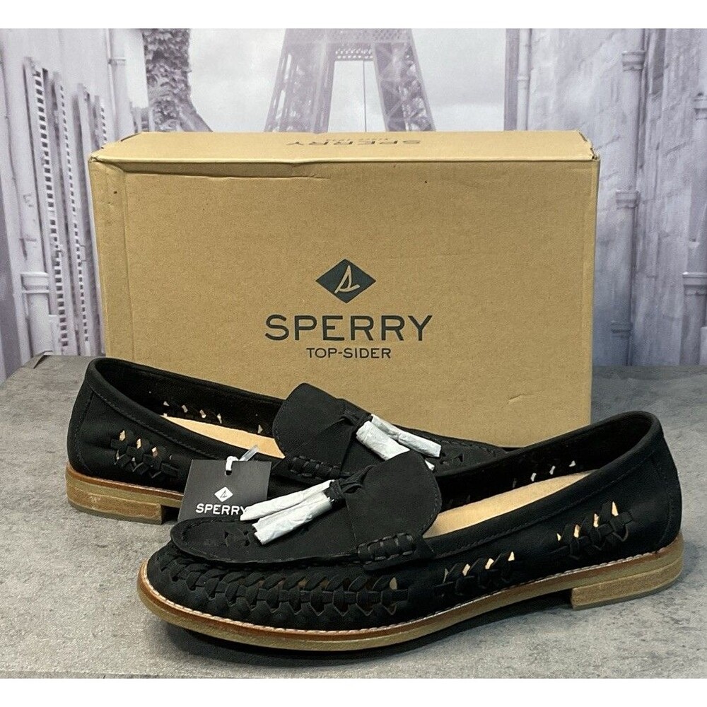 Sperry Seaport Penny PlushWave Woven Leather Women’s Loafer Size 10 M